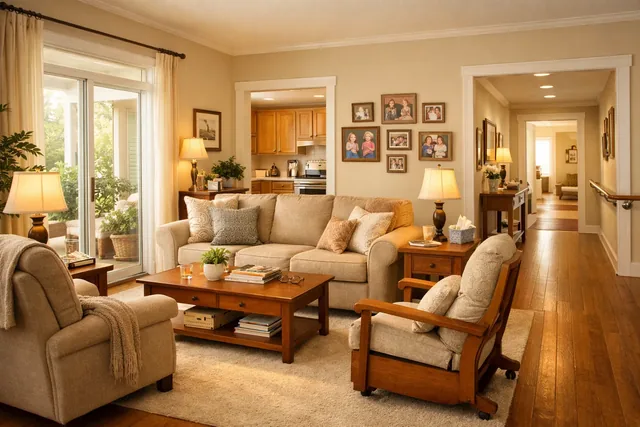 Comfortable residential assisted living interior